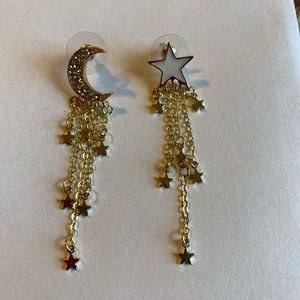 Star and moon earrings